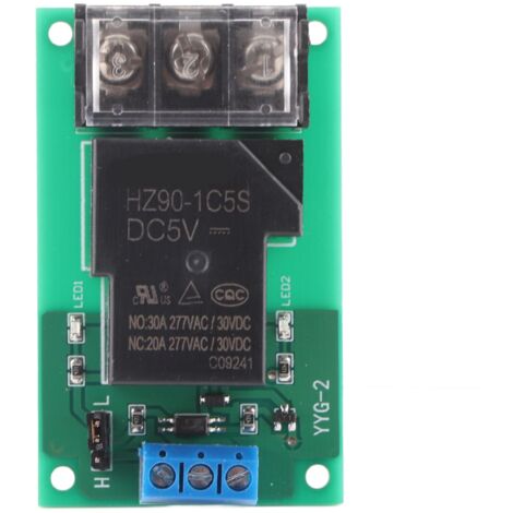Module de relais d'isolement d'optocoupleur de déclencheur de niveau haut/bas à sens unique de puissance élevée 30A YYG-2 DC5V (1/5)