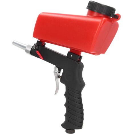 Pistolet De Sablage Pneumatique 90PSI Avec 2 Buses - Outil Anti-Rouille Et Polissage Par Gravité