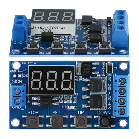 Module de relais de minuterie, double-MOS 60  34  12 mm DC 5V  36V pour contrôler les lumières des moteurs