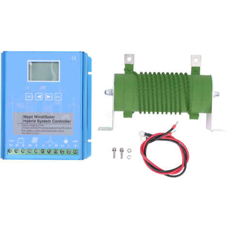 Contrôleur hybride solaire éolien MPPT PWM Charge 800W 600W régulateur PV avec résistance de déchargement 12V 24V (1/5)
