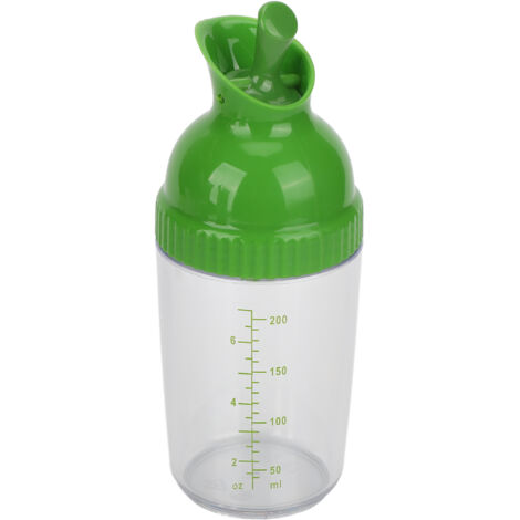 Shaker à Vinaigrette 200ml Vert - Anti-Fuite Avec Couvercle - Bouteille Mélangeur Cuisine HAOHIZE