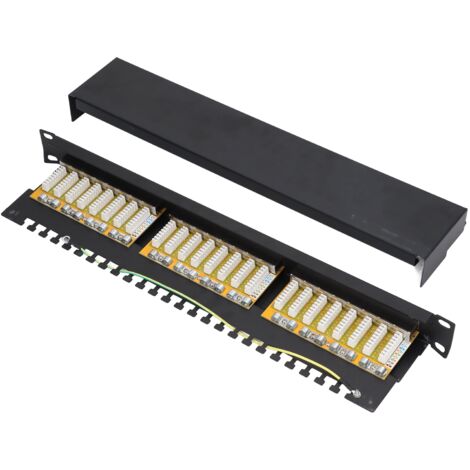 Câble réseau de type blindé avec panneau de brassage à 24 ports avec prises interchangeables amovibles (1/5)