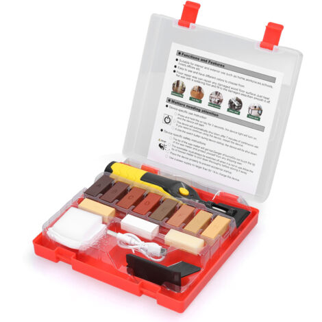 Ensemble d'outils de réparation de plancher en bois, bricolage, meubles multifonctions, remplissage de fissures de trous de clous, cire de fusion à main domestique (1/5)