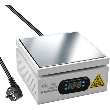 Station chauffante en plaque d'aluminium, plate-forme de préchauffage électronique de table chaude 0-400 ℃ pour la plantation de BGA, circuits imprimés, réparations d'écran LCD de téléphone portable (1/5)