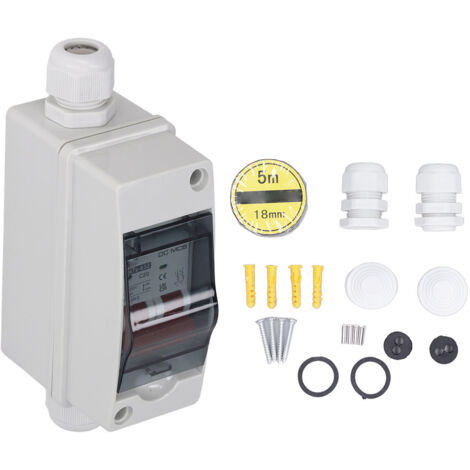 Disjoncteur Miniature 2P IP65, interrupteur de déconnexion étanche pour système solaire PV DC 1000V 20A