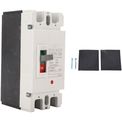 Disjoncteur à boîtier moulé 200A MCCB, interrupteur de Protection de batterie solaire 2P DC 1000V
