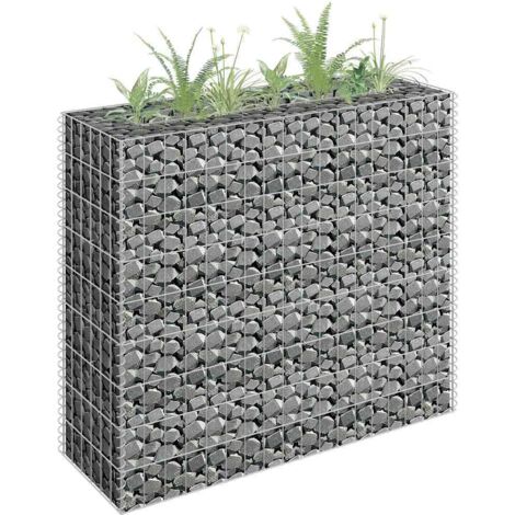Lit surélevé à gabion Acier galvanisé 90x30x90 cm (1/5)