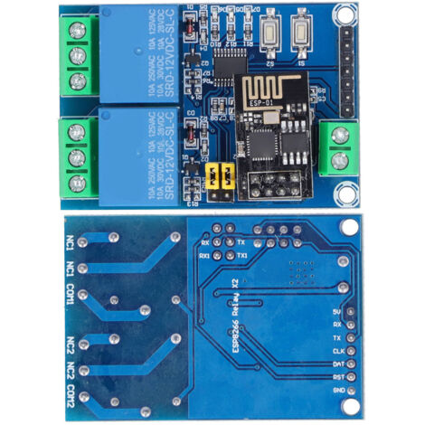 Relais WiFi double canal 12V ESP8266, Module téléphone APP, commutateur à distance pour maison intelligente IOT