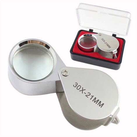 Loupe de bijoux de poche 30x21mm, Loupe oculaire de bijoutier pour roches, timbres, pièces de monnaie, montres