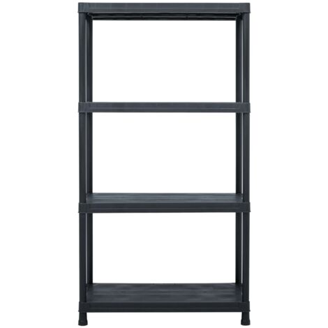 Étagère de rangement Noir 100 kg 60x30x138 cm Plastique (1/5)