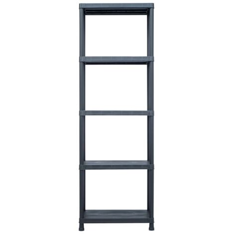 Étagère de rangement Noir 125 kg 60x30x180 cm Plastique (1/5)