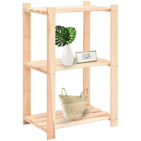 Étagères de rangement à 3 niveaux 5 pcs 60x38x90 cm Pin 150 kg (1/5)