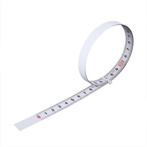 Règle de mesure auto-adhésive en acier au carbone, ruban à mesurer, lecture de gauche à droite, largeur 13mm, longueur 5 mètres