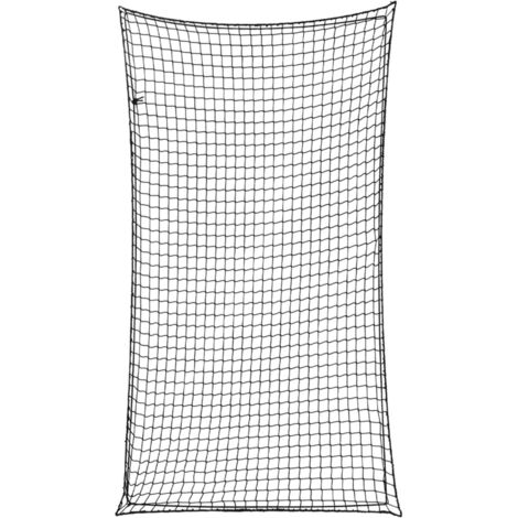 Filet pour remorque avec corde élastique noir 4,5x2,5 m PP (1/5)