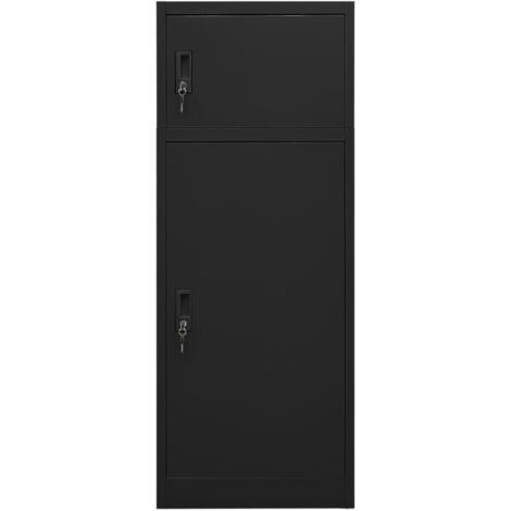 Armoire à selles Noir 53x53x140 cm Acier (1/5)