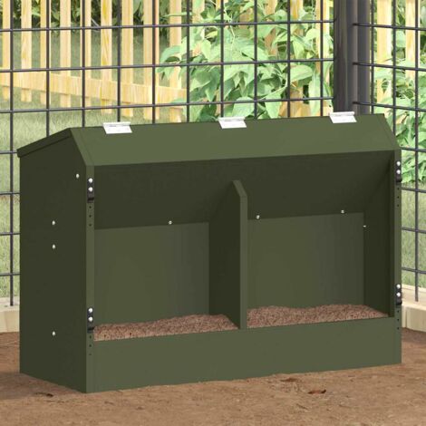 Distributeur pour lapins Vert olive 64.5 x 25.5 x 45.5 cm (1/5)