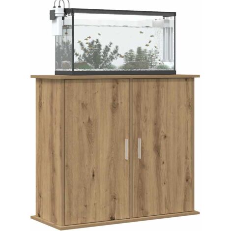 Support d'aquarium Chêne artisanal 81x36x73 cm Bois d'ingénierie (1/5)