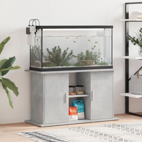 Support d'aquarium Gris béton 101 x 41 x 58 cm Bois d'ingénierie (1/5)