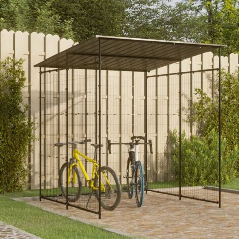 Abri à vélo 190x190x222 cm Acier Noir (1/5)