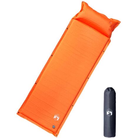 Matelas Camping Autogonflant TWZ – Pompe à Pied Intégrée, Oreiller Inclus – 190x60x15 Cm, Ultraléger 610g – En Nylon 40D TPU – Pour 1 Personne, Trekking, Plage