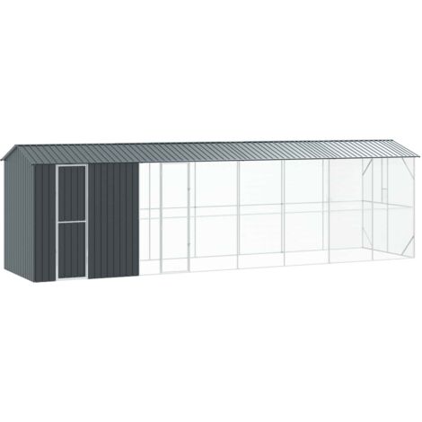 Cage pour oiseaux Anthracite 860 x 208 x 247 cm Acier galvanisé (1/5)