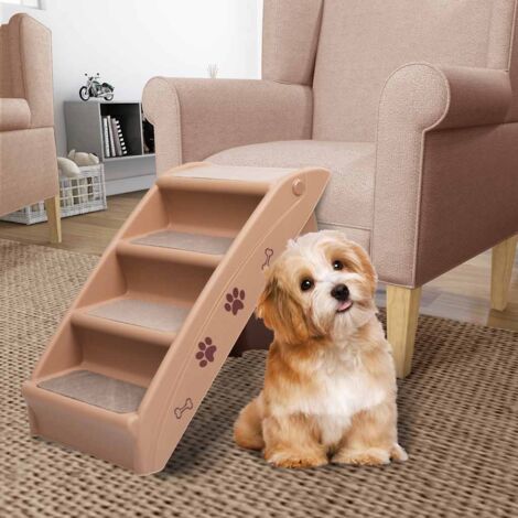 Escaliers pliables pour chiens Marron 62x40x49,5 cm (1/5)