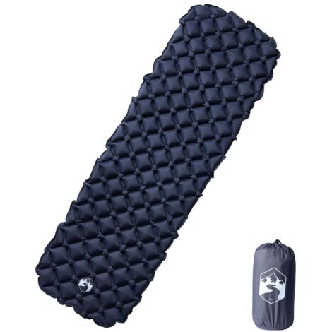Matelas de camping gonflable 1 personne gris 190x58x6 cm (1/5)