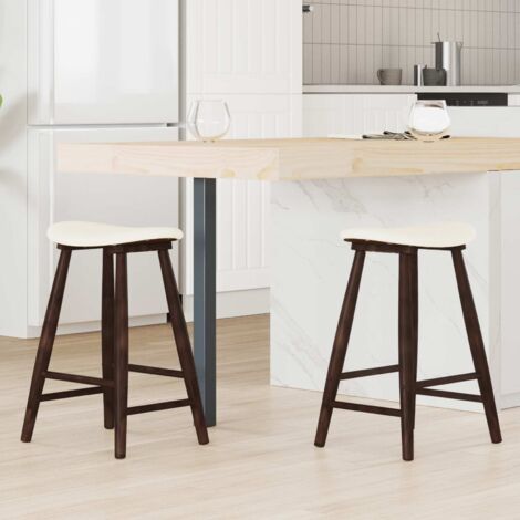 vidaXL Chaises de salle à manger 2 pcs Marron Clair 46 x 37 x 63 cm (1/5)