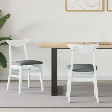 vidaXL Chaises de salle à manger 2 pcs Blanc 42 x 47.5 x 81 cm (1/5)