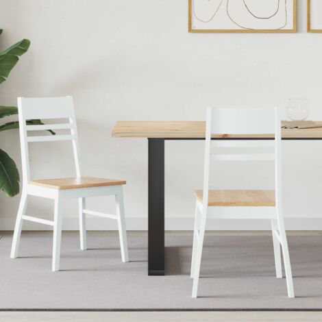 vidaXL Chaises de salle à manger 2 pcs Blanc 43 x 54 x 89 cm (1/5)