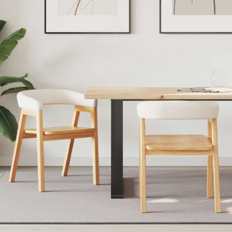 vidaXL Chaises de salle à manger 2 pcs Naturel 54 x 57 x 73 cm (1/5)