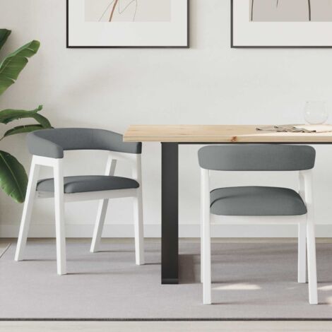 vidaXL Chaises de salle à manger 2 pcs Blanc 54 x 57 x 73 cm (1/5)