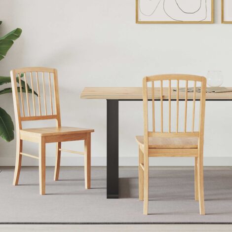 vidaXL Chaises de salle à manger 2 pcs Naturel 50 x 52,5 x 91 cm (1/5)