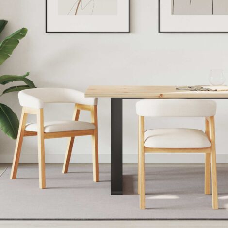 vidaXL Chaises de salle à manger 2 pcs Naturel 54 x 57 x 73 cm (1/5)