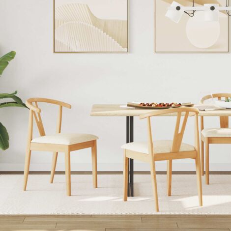 vidaXL Chaise de salle à manger 2 pcs Naturel et clair (1/5)