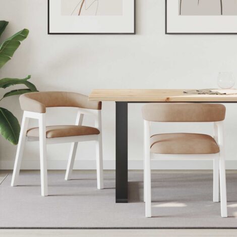vidaXL Chaises de salle à manger 2 pcs Blanc 54 x 57 x 73 cm (1/5)