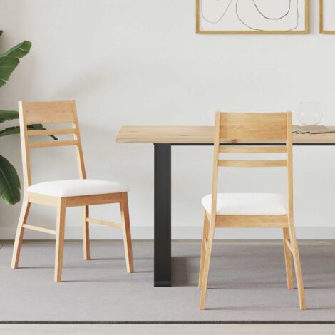 vidaXL Chaises de salle à manger 2 pcs Naturel 43 x 54 x 89 cm (1/5)