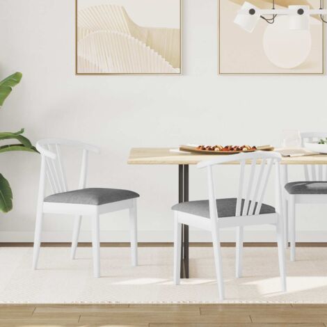 vidaXL Chaise de salle à manger 2 pcs Blanc et Gris (1/5)