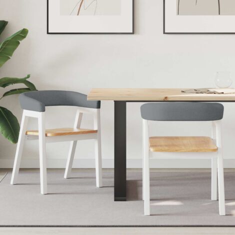 vidaXL Chaises de salle à manger 2 pcs Blanc 54 x 57 x 73 cm (1/5)