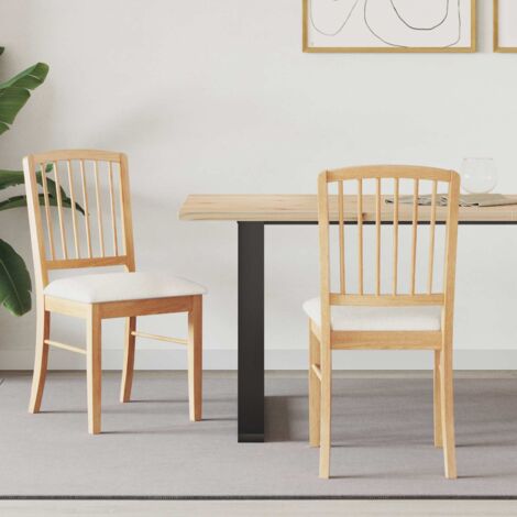 vidaXL Chaises de salle à manger 2 pcs Naturel 50 x 52,5 x 91 cm (1/5)