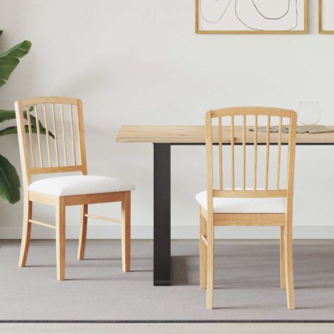 vidaXL Chaises de salle à manger 2 pcs Naturel 50 x 52,5 x 91 cm (1/5)