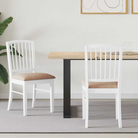 vidaXL Chaises de salle à manger 2 pcs Blanc 50 x 52,5 x 91 cm (1/5)
