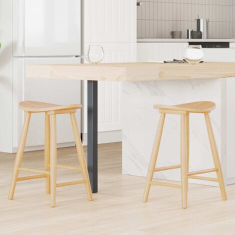vidaXL Chaises de salle à manger 2 pcs Naturel 46 x 37 x 63 cm (1/5)