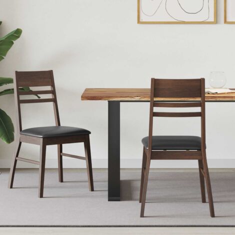 vidaXL Chaises de salle à manger 2 pcs Marron Clair 43 x 54 x 89 cm (1/5)