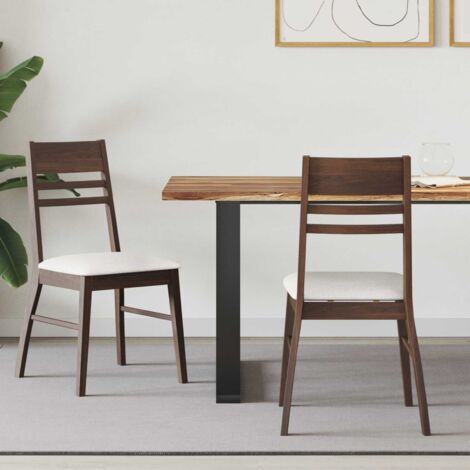 vidaXL Chaises de salle à manger 2 pcs Marron Clair 43 x 54 x 89 cm (1/5)