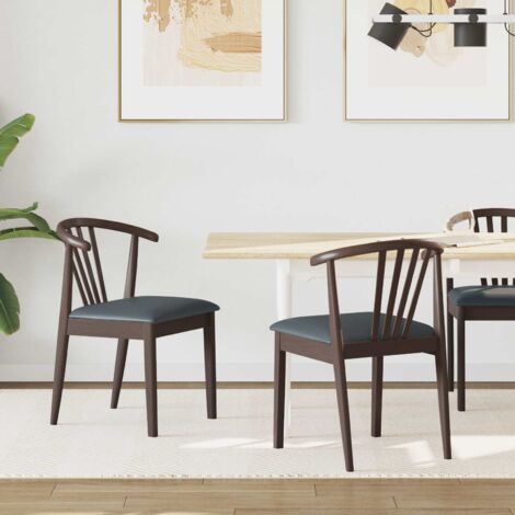 vidaXL Chaise de salle à manger 2 pcs Marron clair et noir (1/5)
