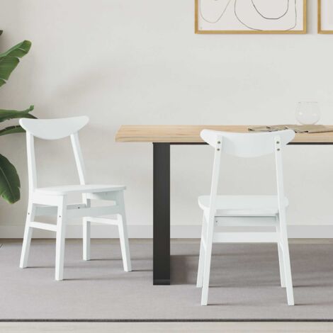 vidaXL Chaises de salle à manger 2 pcs Blanc 42 x 47.5 x 81 cm (1/5)
