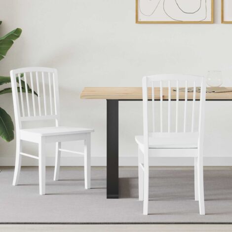 vidaXL Chaises de salle à manger 2 pcs Blanc 50 x 52,5 x 91 cm (1/5)