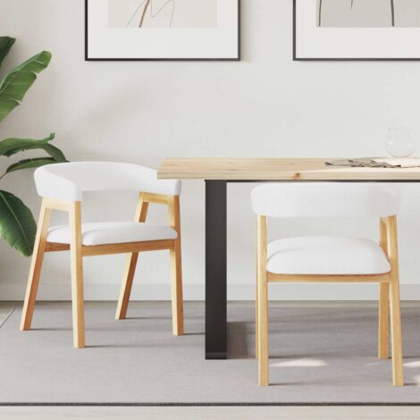 vidaXL Chaises de salle à manger 2 pcs Naturel 54 x 57 x 73 cm (1/5)