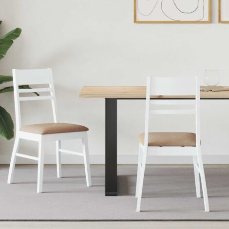vidaXL Chaises de salle à manger 2 pcs Blanc 43 x 54 x 89 cm (1/5)